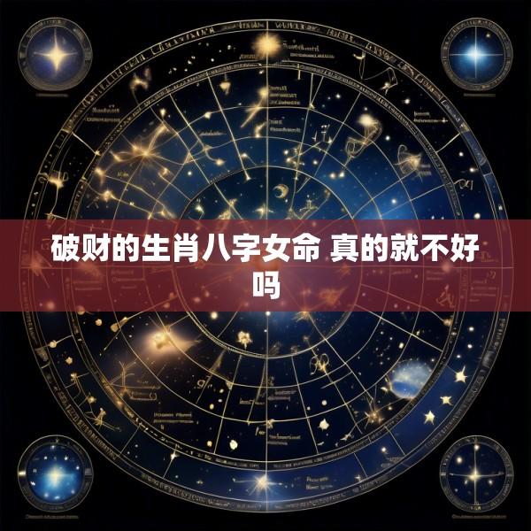 破财的生肖八字女命 真的就不好吗