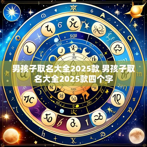 男孩子取名大全2025款 男孩子取名大全2025款四个字