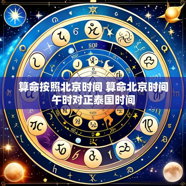算命按照北京时间 算命北京时间午时对正泰国时间