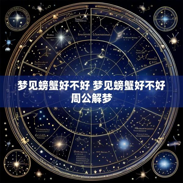 梦见螃蟹好不好 梦见螃蟹好不好周公解梦