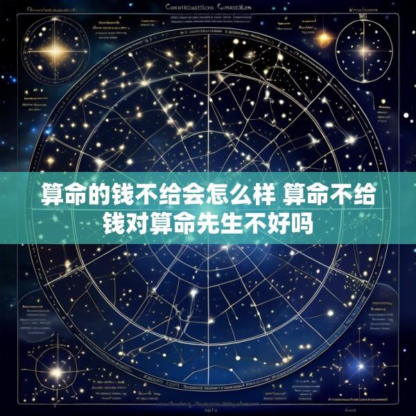 算命的钱不给会怎么样 算命不给钱对算命先生不好吗