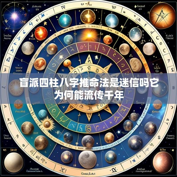 盲派四柱八字推命法是迷信吗它为何能流传千年