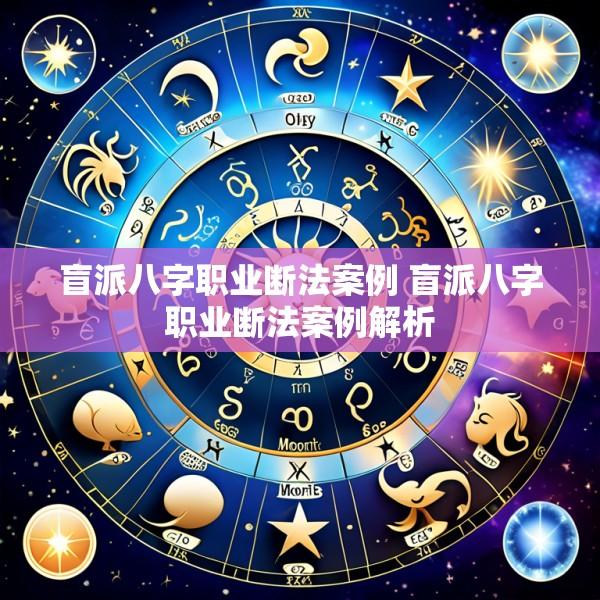 盲派八字职业断法案例 盲派八字职业断法案例解析