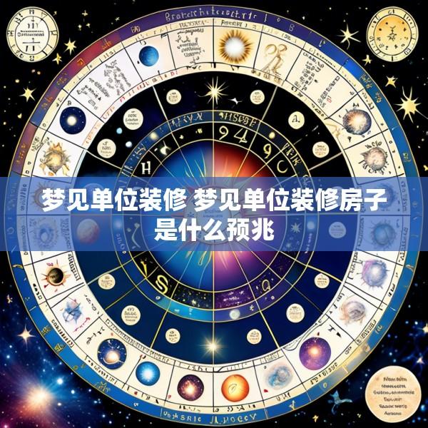 梦见单位装修 梦见单位装修房子是什么预兆