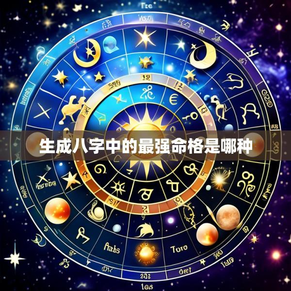 生成八字中的最强命格是哪种