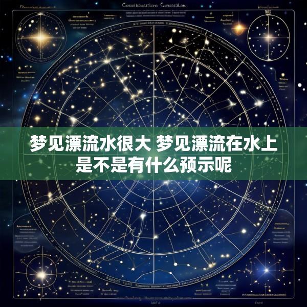梦见漂流水很大 梦见漂流在水上是不是有什么预示呢