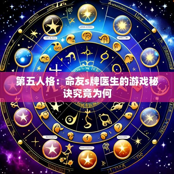 第五人格：命友s牌医生的游戏秘诀究竟为何