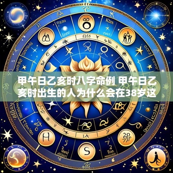 甲午日乙亥时八字命例 甲午日乙亥时出生的人为什么会在38岁这年有变化