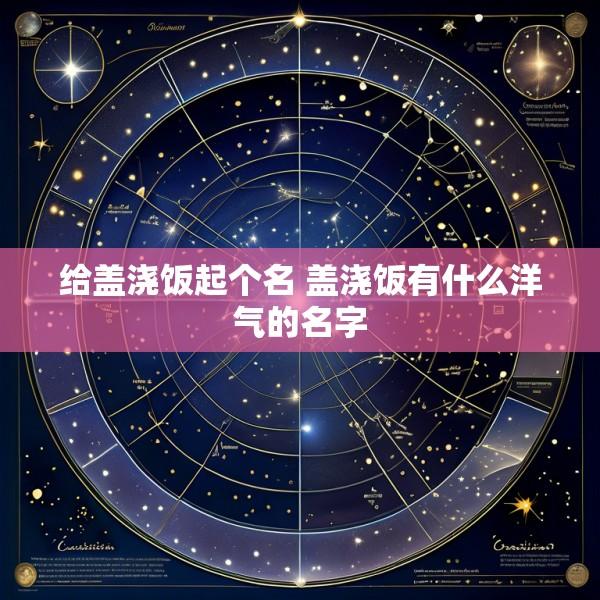 给盖浇饭起个名 盖浇饭有什么洋气的名字