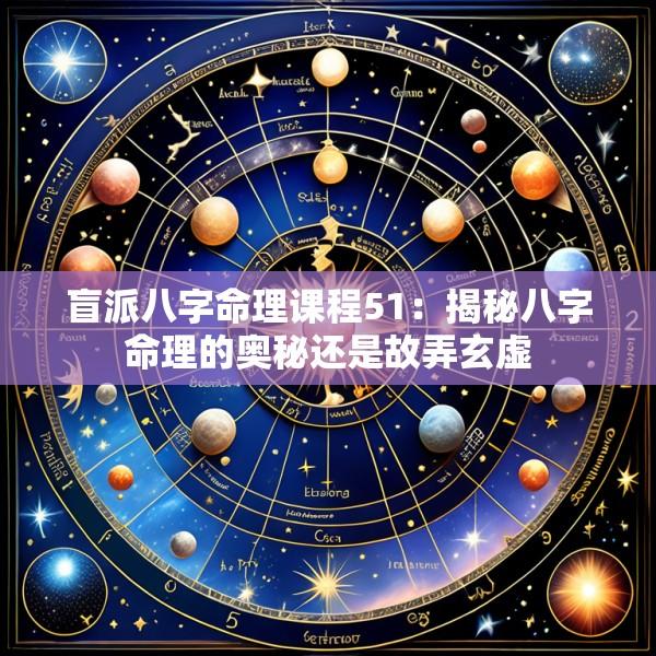 盲派八字命理课程51：揭秘八字命理的奥秘还是故弄玄虚