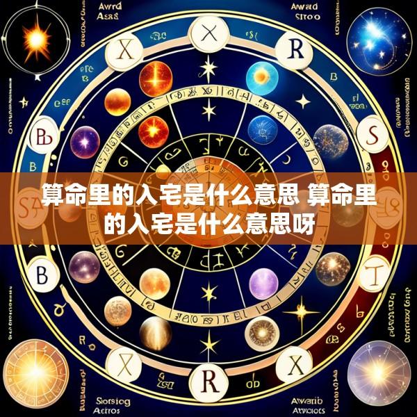 算命里的入宅是什么意思 算命里的入宅是什么意思呀