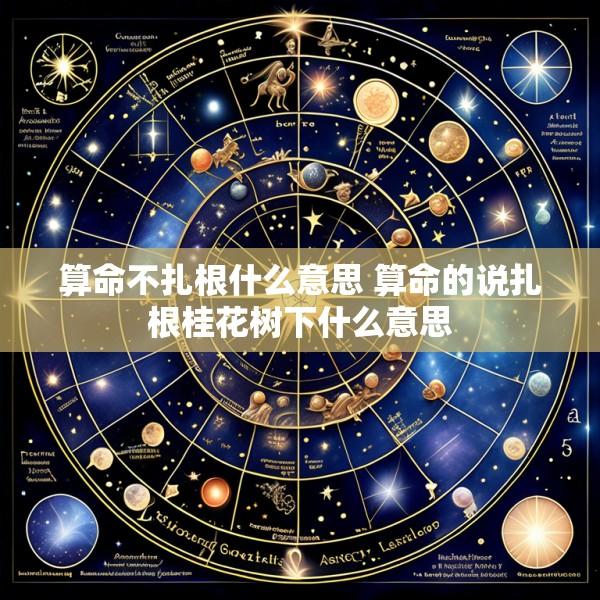 算命不扎根什么意思 算命的说扎根桂花树下什么意思
