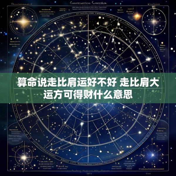 算命说走比肩运好不好 走比肩大运方可得财什么意思