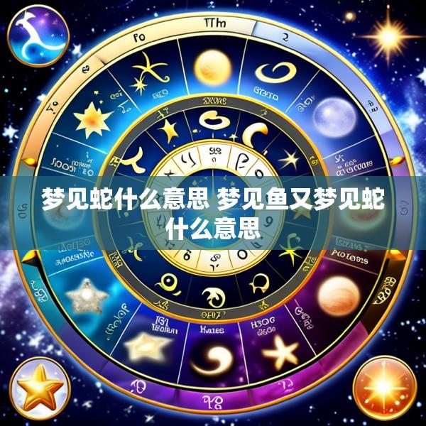梦见蛇什么意思 梦见鱼又梦见蛇什么意思