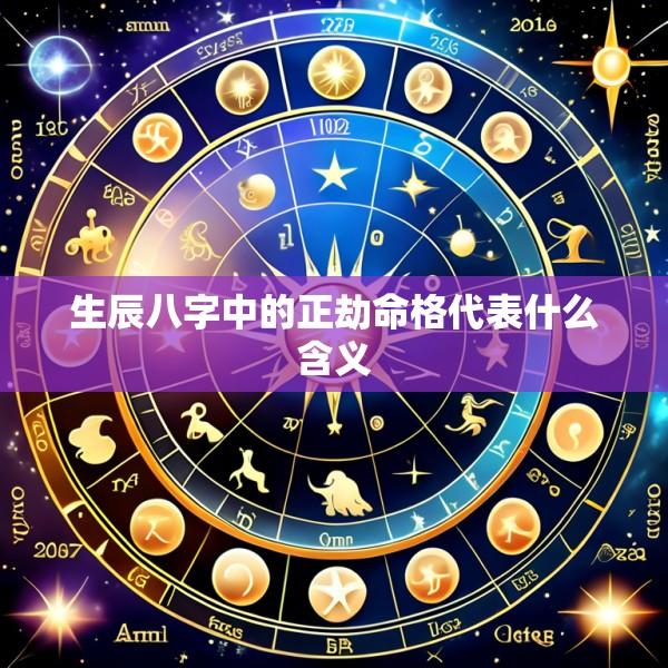生辰八字中的正劫命格代表什么含义
