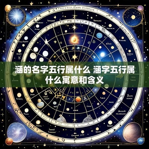 涵的名字五行属什么 涵字五行属什么寓意和含义