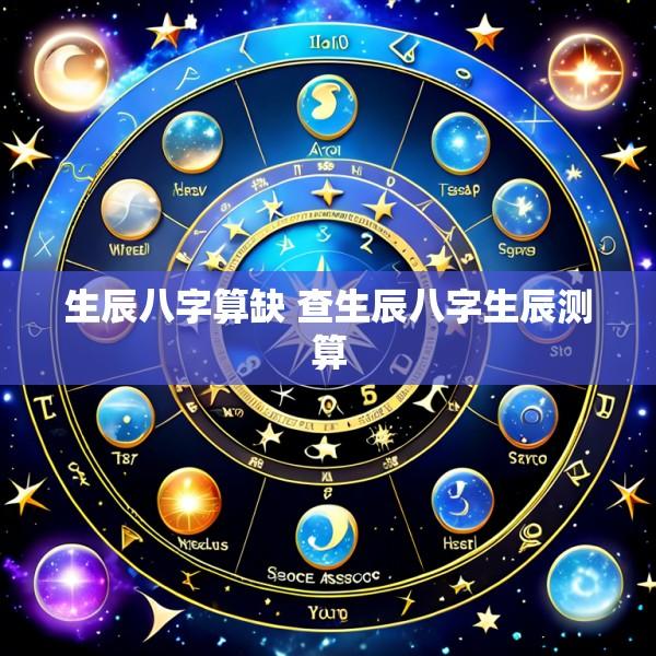 生辰八字算缺 查生辰八字生辰测算