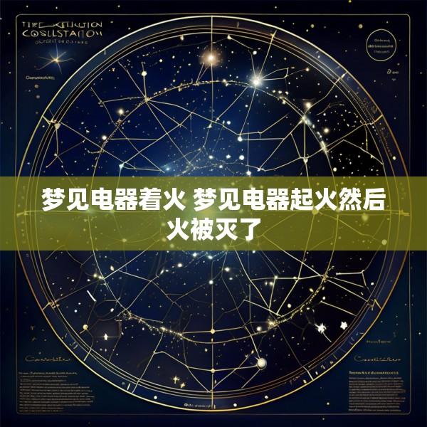 梦见电器着火 梦见电器起火然后火被灭了