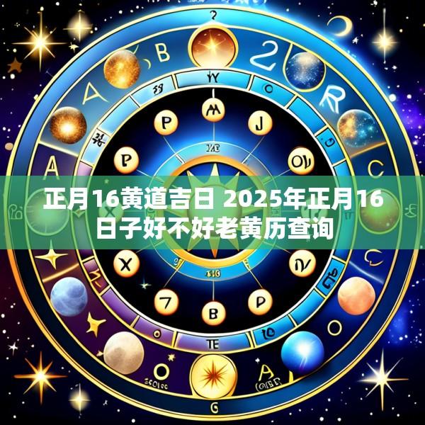 正月16黄道吉日 2025年正月16日子好不好老黄历查询