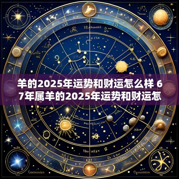 羊的2025年运势和财运怎么样 67年属羊的2025年运势和财运怎么样