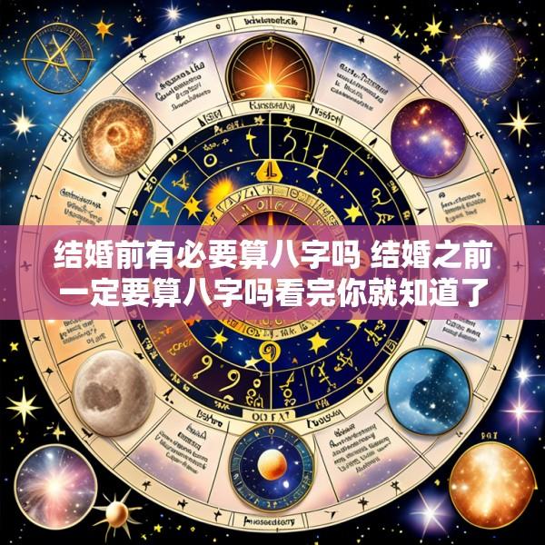 结婚前有必要算八字吗 结婚之前一定要算八字吗看完你就知道了!