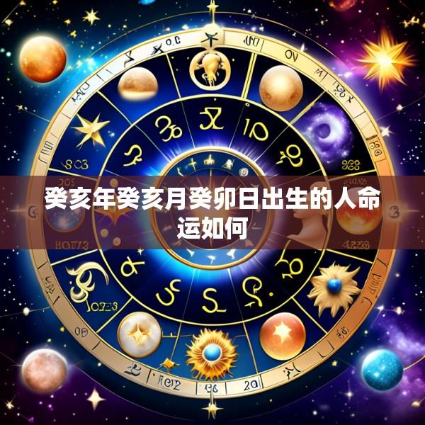 癸亥年癸亥月癸卯日出生的人命运如何