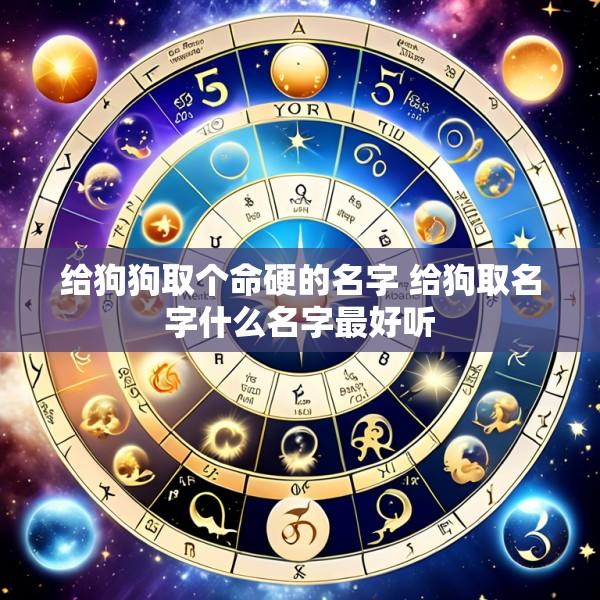 给狗狗取个命硬的名字 给狗取名字什么名字最好听