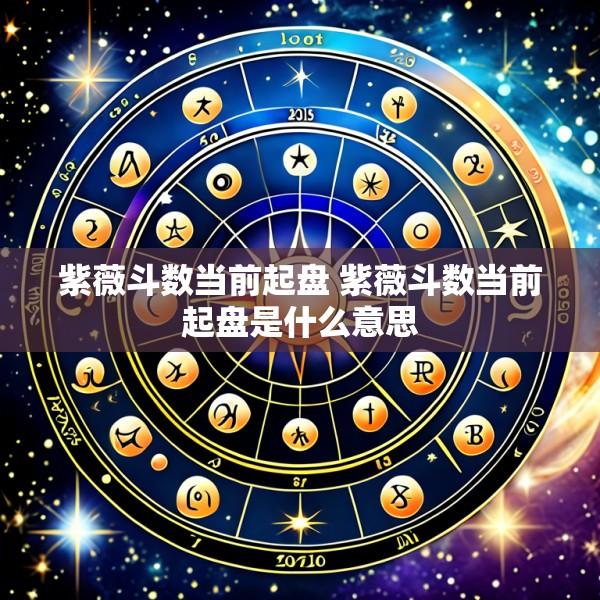 紫薇斗数当前起盘 紫薇斗数当前起盘是什么意思