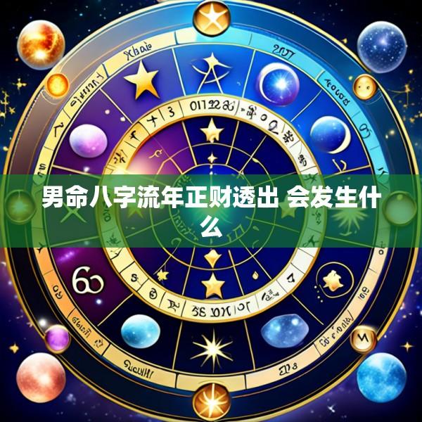 男命八字流年正财透出 会发生什么