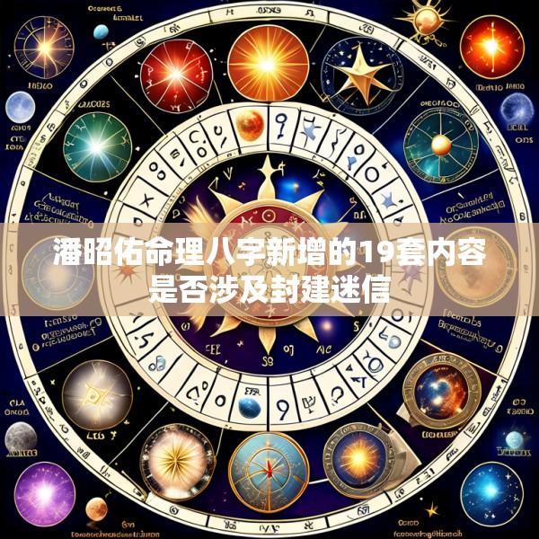 潘昭佑命理八字新增的19套内容是否涉及封建迷信