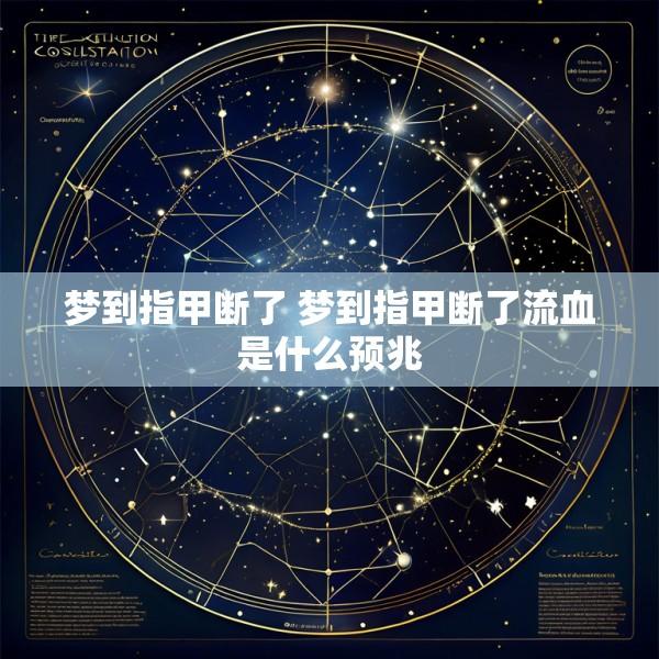 梦到指甲断了 梦到指甲断了流血是什么预兆