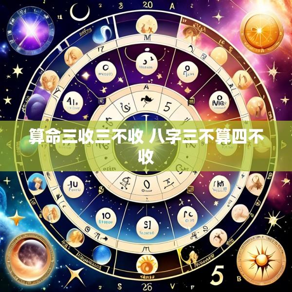 算命三收三不收 八字三不算四不收