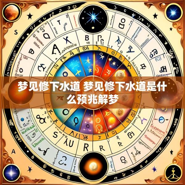 梦见修下水道 梦见修下水道是什么预兆解梦