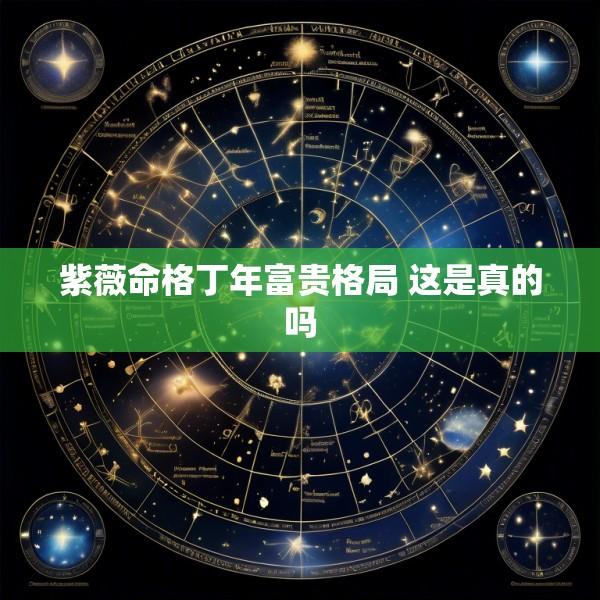 紫薇命格丁年富贵格局 这是真的吗