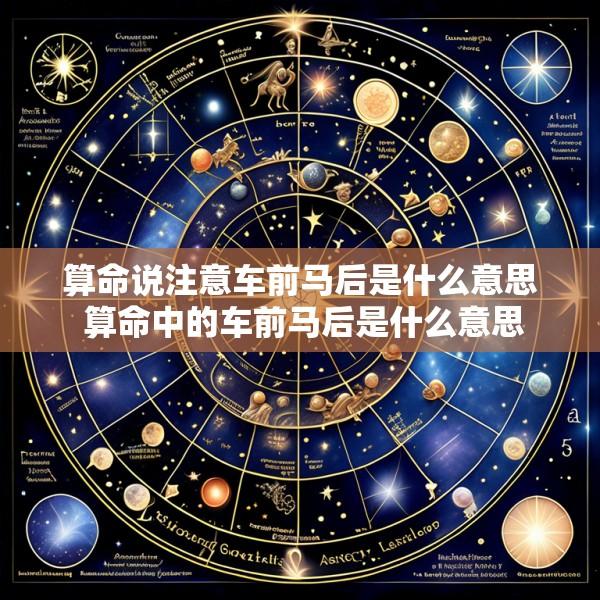 算命说注意车前马后是什么意思 算命中的车前马后是什么意思