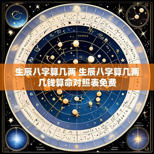 生辰八字算几两 生辰八字算几两几钱算命对照表免费