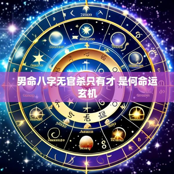 男命八字无官杀只有才 是何命运玄机