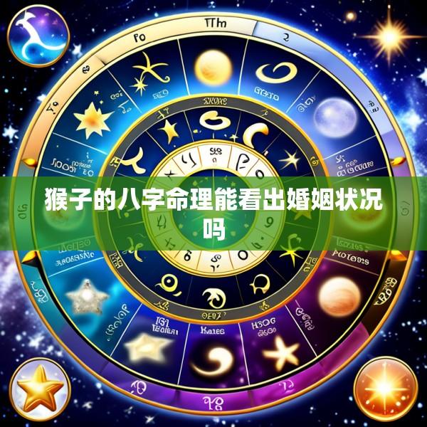 猴子的八字命理能看出婚姻状况吗