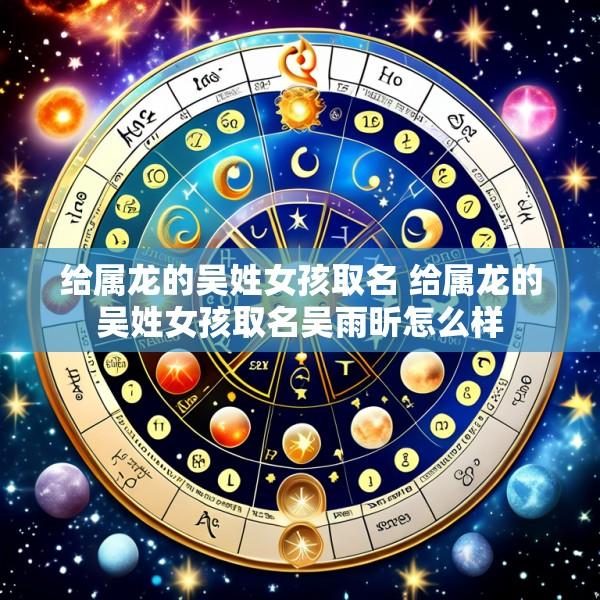 给属龙的吴姓女孩取名 给属龙的吴姓女孩取名吴雨昕怎么样