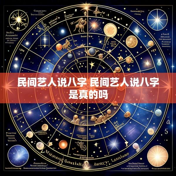 民间艺人说八字 民间艺人说八字是真的吗