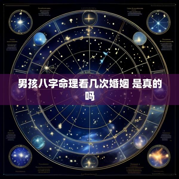 男孩八字命理看几次婚姻 是真的吗