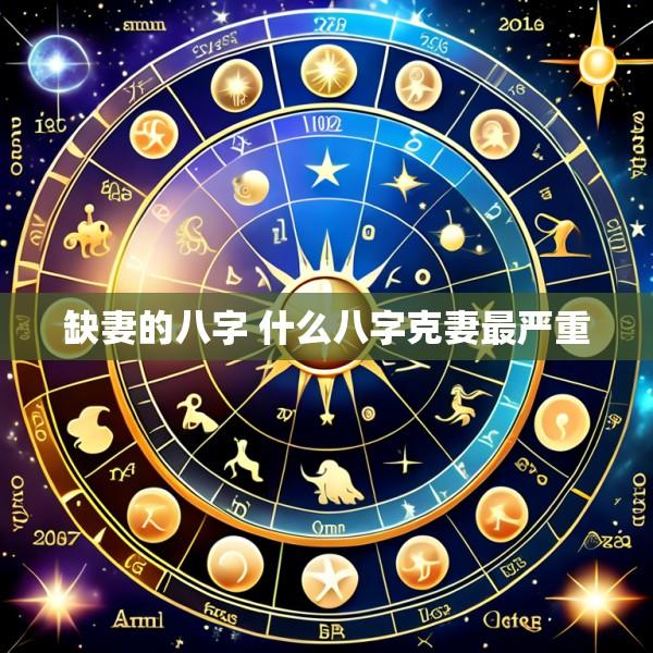 缺妻的八字 什么八字克妻最严重