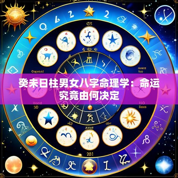 癸未日柱男女八字命理学：命运究竟由何决定