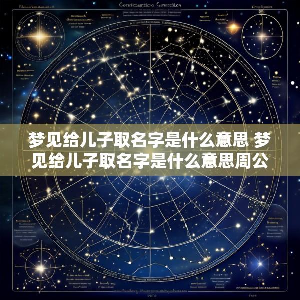 梦见给儿子取名字是什么意思 梦见给儿子取名字是什么意思周公解梦
