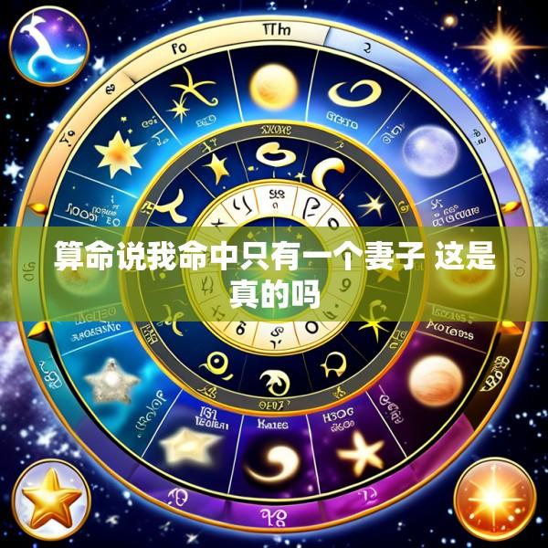 算命说我命中只有一个妻子 这是真的吗