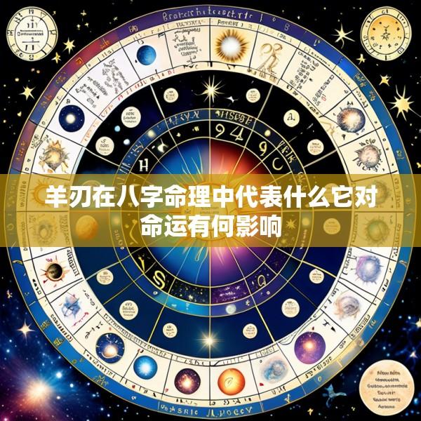 羊刃在八字命理中代表什么它对命运有何影响