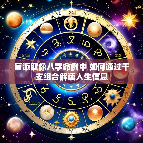 盲派取像八字命例中 如何通过干支组合解读人生信息