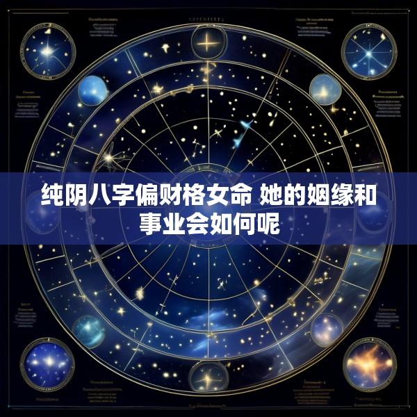 纯阴八字偏财格女命 她的姻缘和事业会如何呢