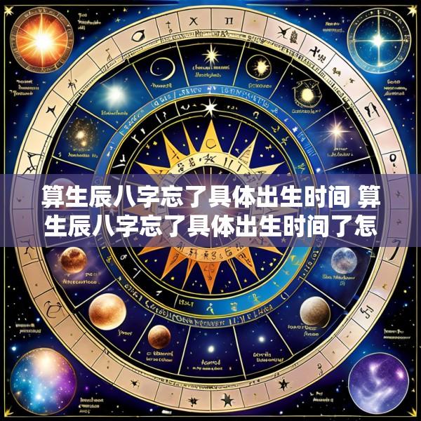 算生辰八字忘了具体出生时间 算生辰八字忘了具体出生时间了怎么办
