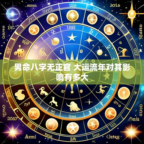 男命八字无正官 大运流年对其影响有多大